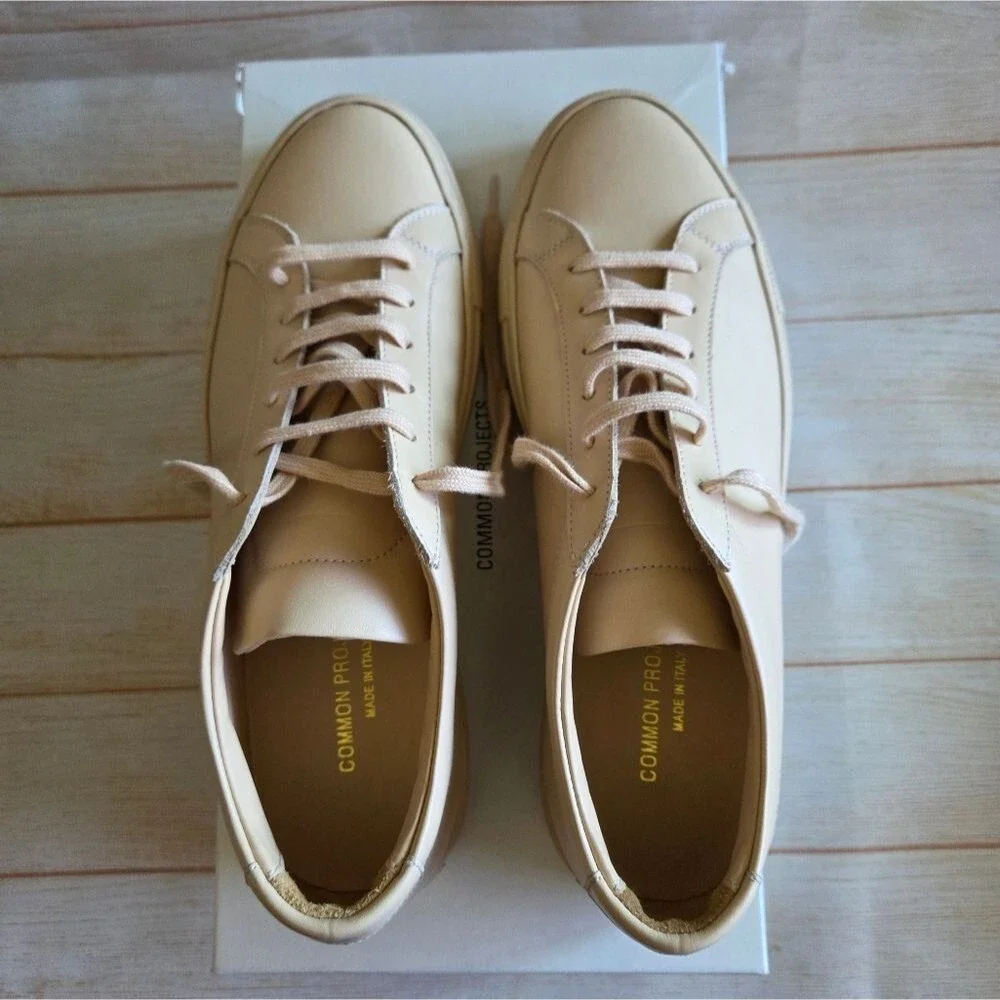 Common Projects Achilles Low Sneakers Nude Size 40 Made In Italy Unisex